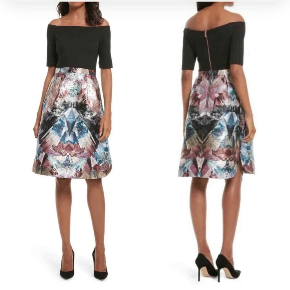 Ted Baker Keris Metallic Tulip Fit & Flare
Dress size 0
